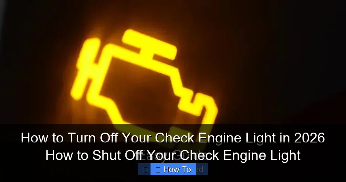 How to Shut Off Your Check Engine Light