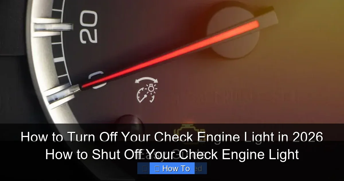 How to Shut Off Your Check Engine Light