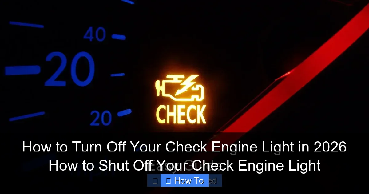 How to Shut Off Your Check Engine Light
