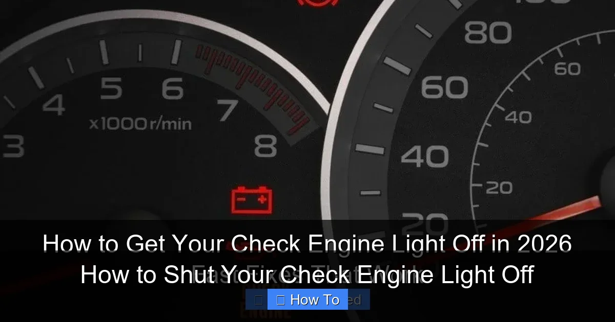 How to Shut Your Check Engine Light Off