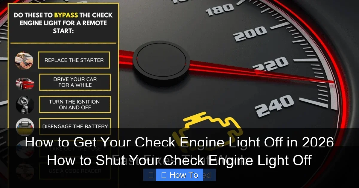 How to Shut Your Check Engine Light Off