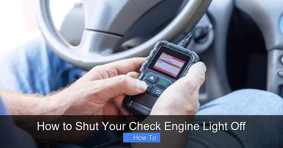 How to Shut Your Check Engine Light Off