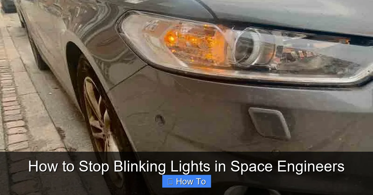 How to Stop Blinking Lights in Space Engineers