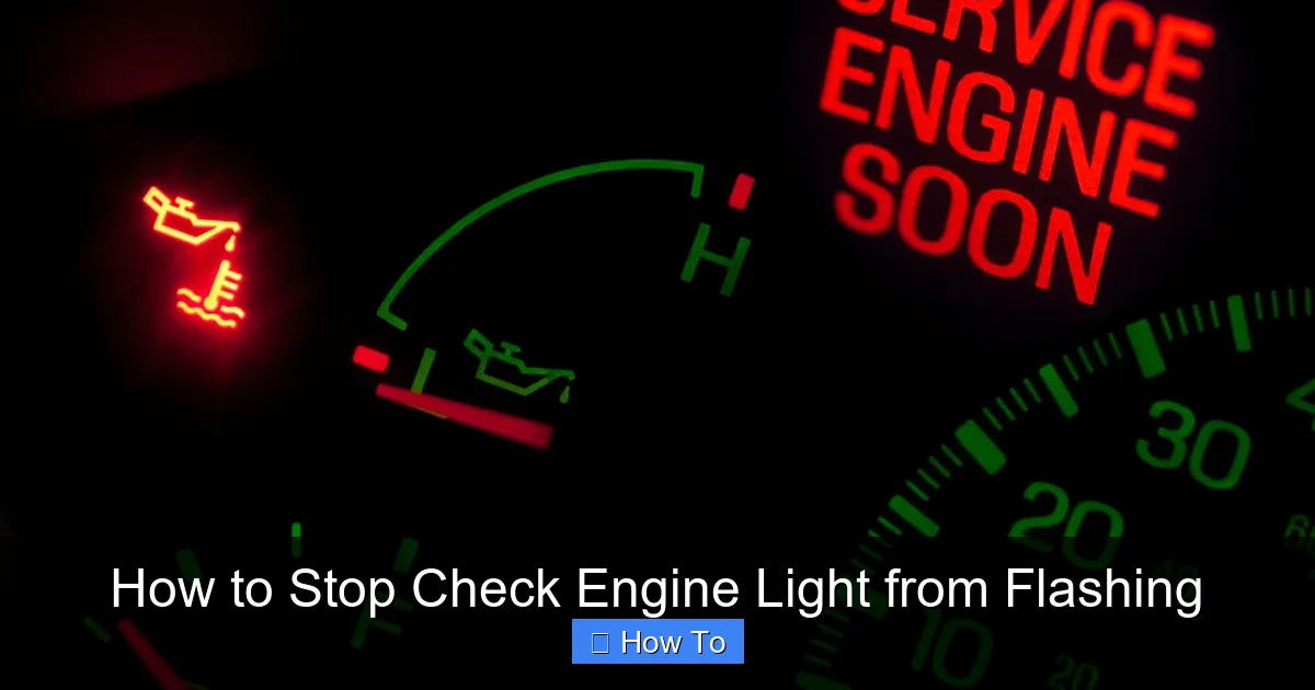 How to Stop Check Engine Light from Flashing