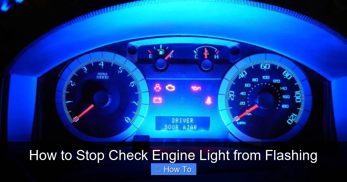 How to Stop Check Engine Light from Flashing
