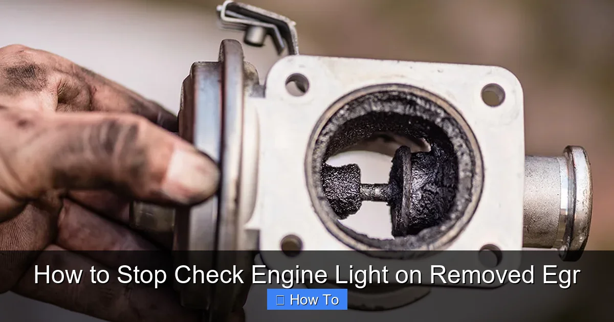 How to Stop Check Engine Light on Removed Egr