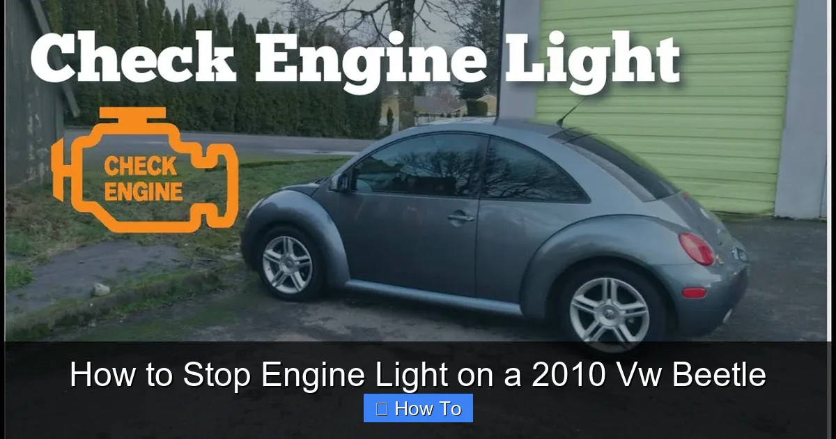 How to Stop Engine Light on a 2010 Vw Beetle