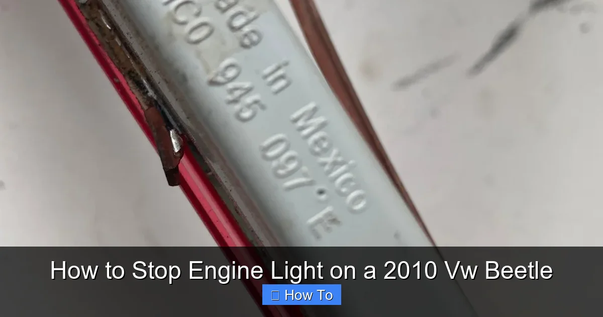 How to Stop Engine Light on a 2010 Vw Beetle