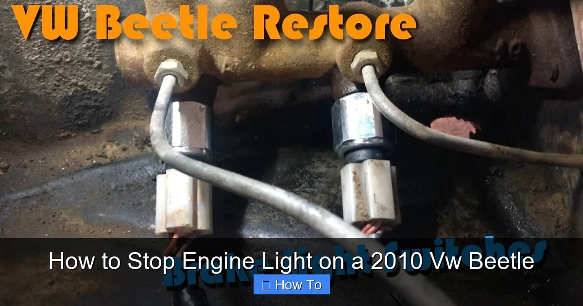 How to Stop Engine Light on a 2010 Vw Beetle