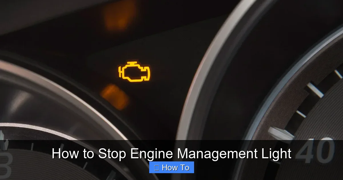 How to Stop Engine Management Light