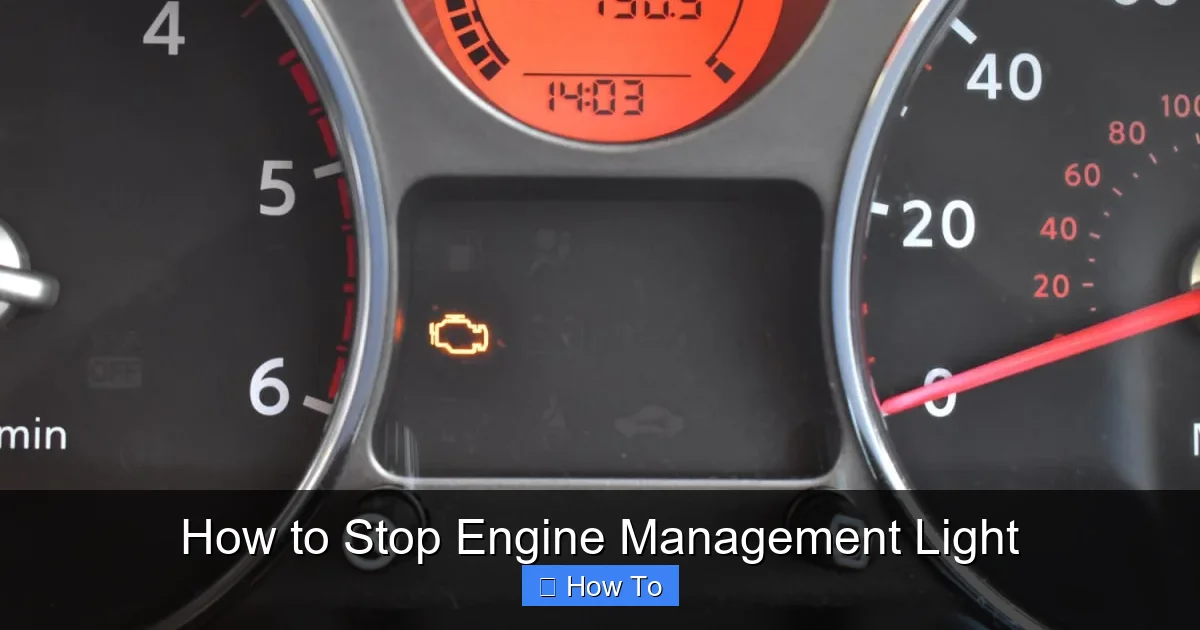 How to Stop Engine Management Light