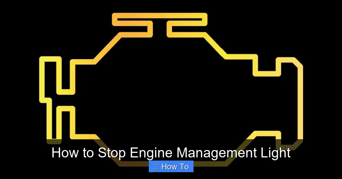 How to Stop Engine Management Light