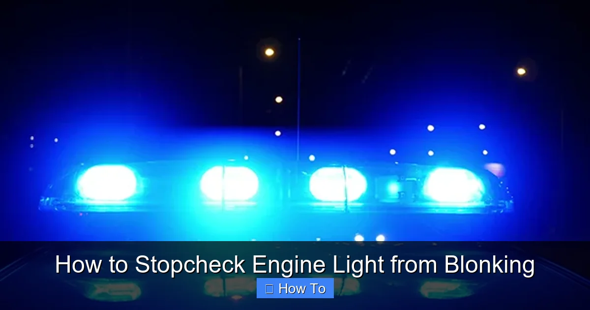 How to Stopcheck Engine Light from Blonking