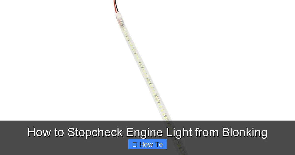 How to Stopcheck Engine Light from Blonking