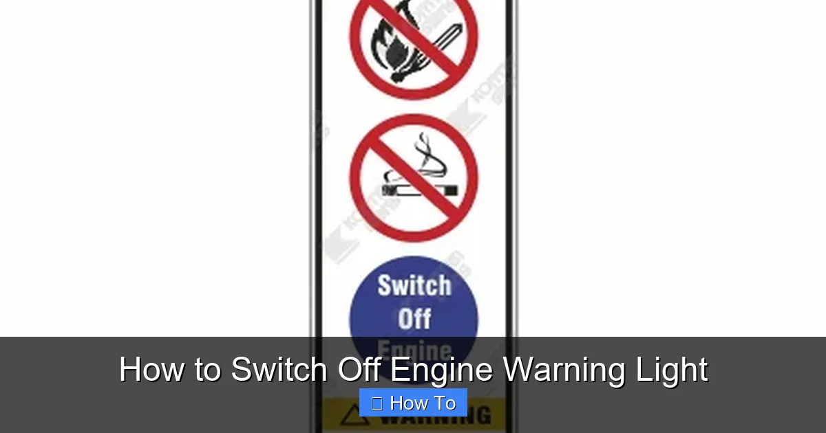 How to Switch Off Engine Warning Light