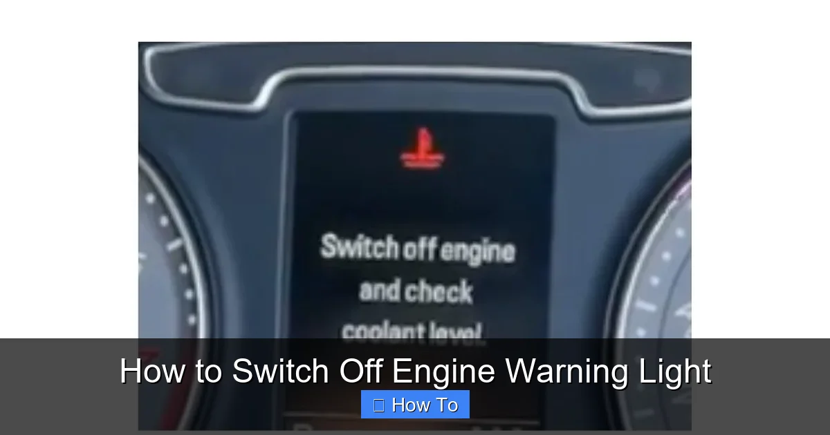 How to Switch Off Engine Warning Light