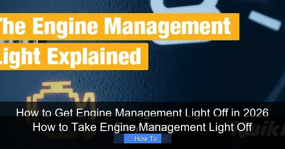 How to Take Engine Management Light Off
