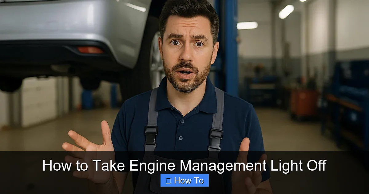 How to Take Engine Management Light Off