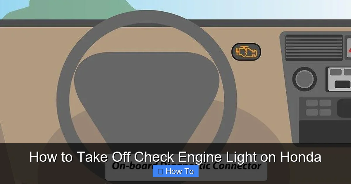 How to Take Off Check Engine Light on Honda