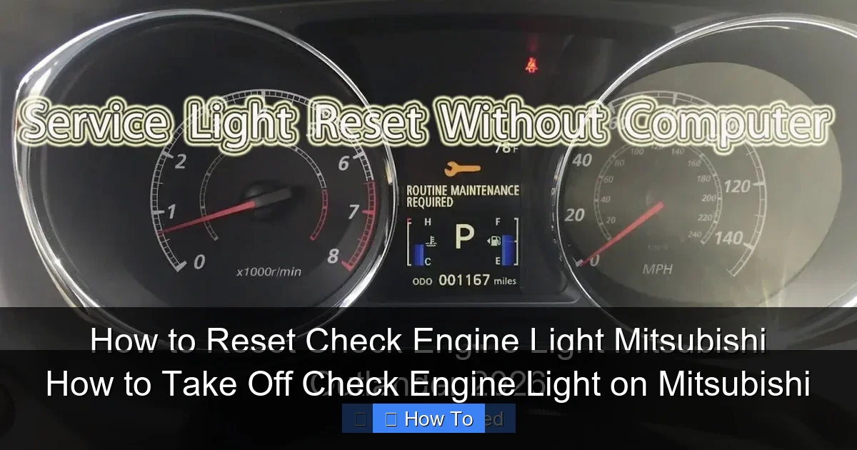How to Take Off Check Engine Light on Mitsubishi