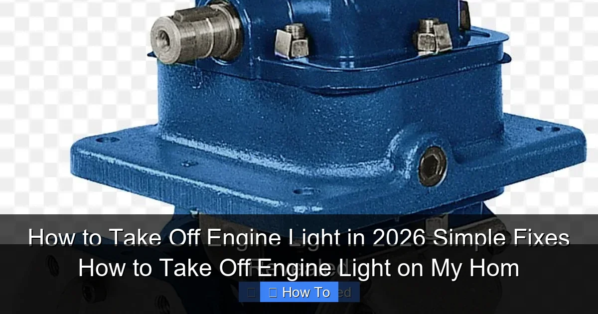 How to Take Off Engine Light on My Hom