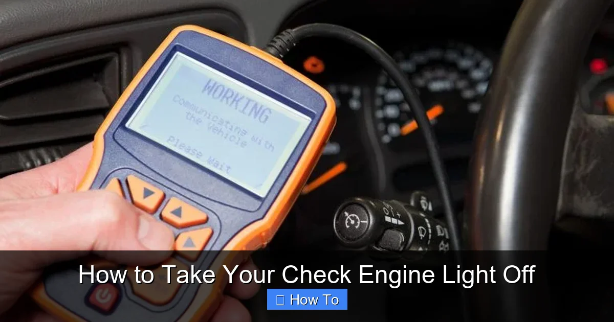 How to Take Your Check Engine Light Off