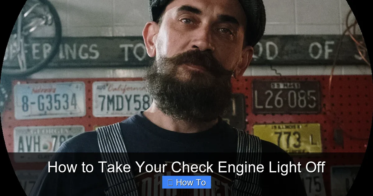How to Take Your Check Engine Light Off