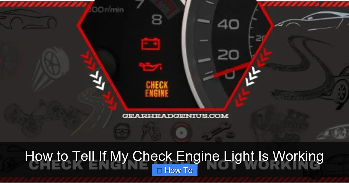 How to Tell If My Check Engine Light Is Working