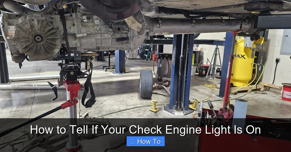 How to Tell If Your Check Engine Light Is On