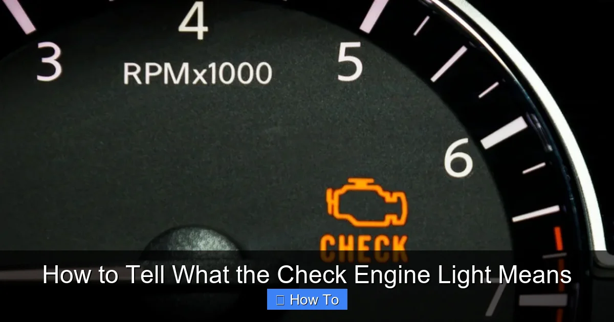 How to Tell What the Check Engine Light Means