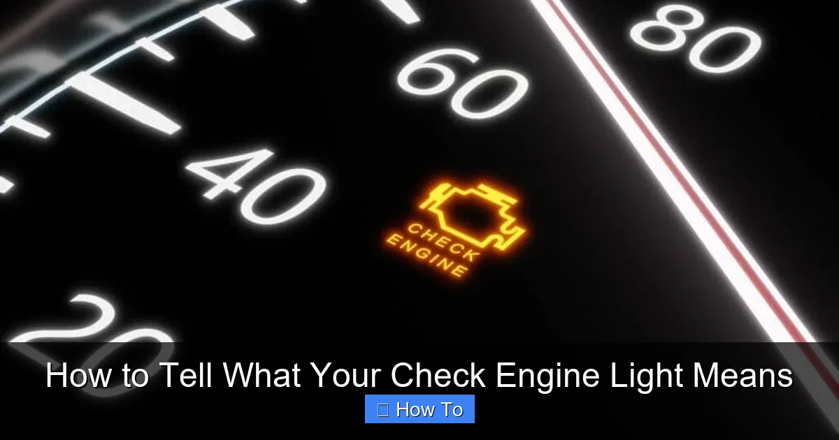 How to Tell What Your Check Engine Light Means