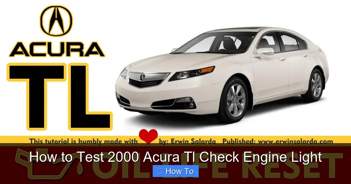 How to Test 2000 Acura Tl Check Engine Light