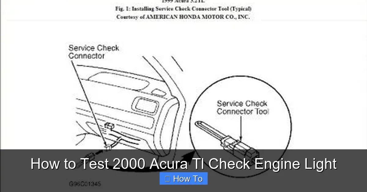 How to Test 2000 Acura Tl Check Engine Light