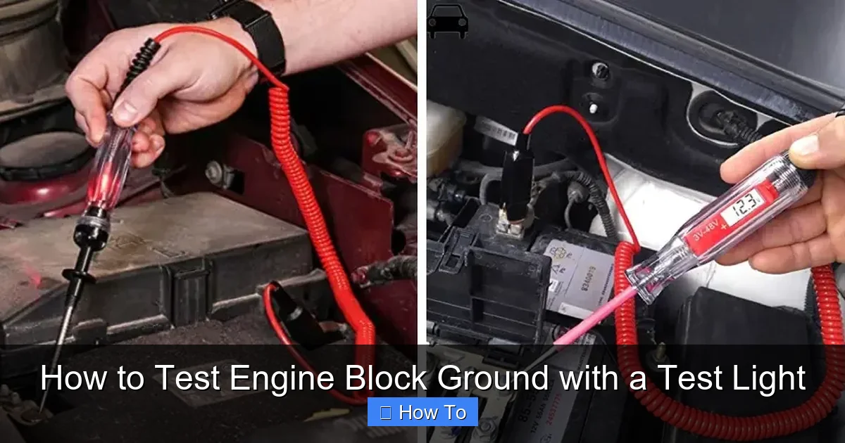 How to Test Engine Block Ground with a Test Light