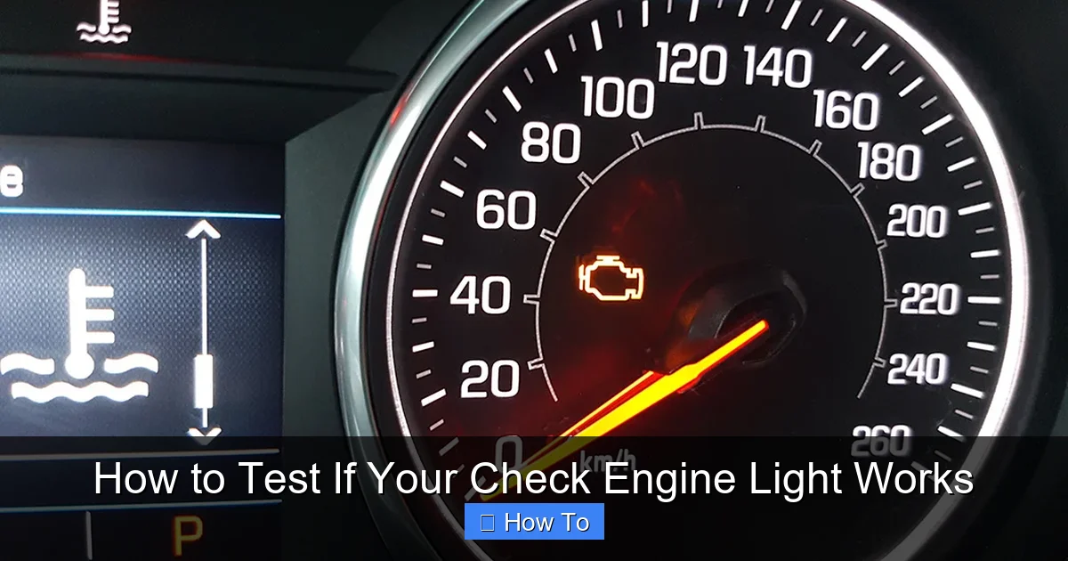 How to Test If Your Check Engine Light Works