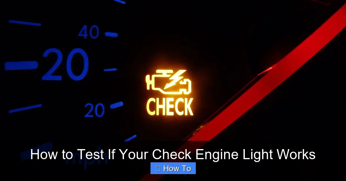 How to Test If Your Check Engine Light Works