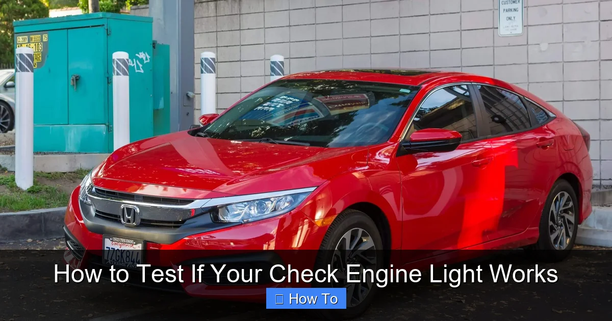 How to Test If Your Check Engine Light Works