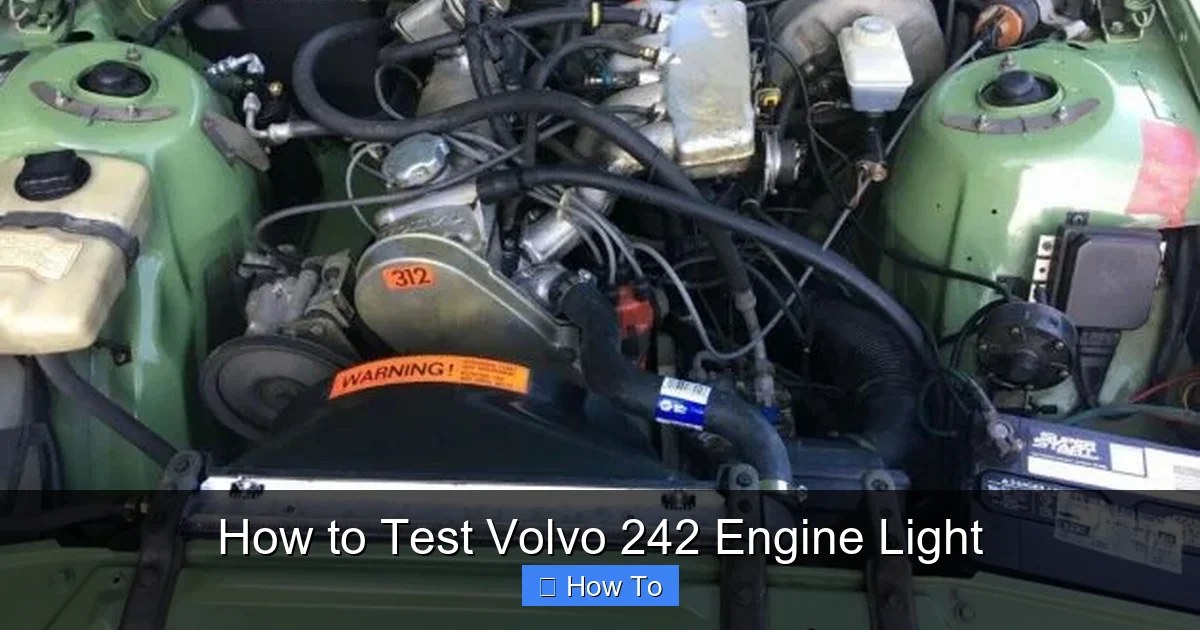 How to Test Volvo 242 Engine Light