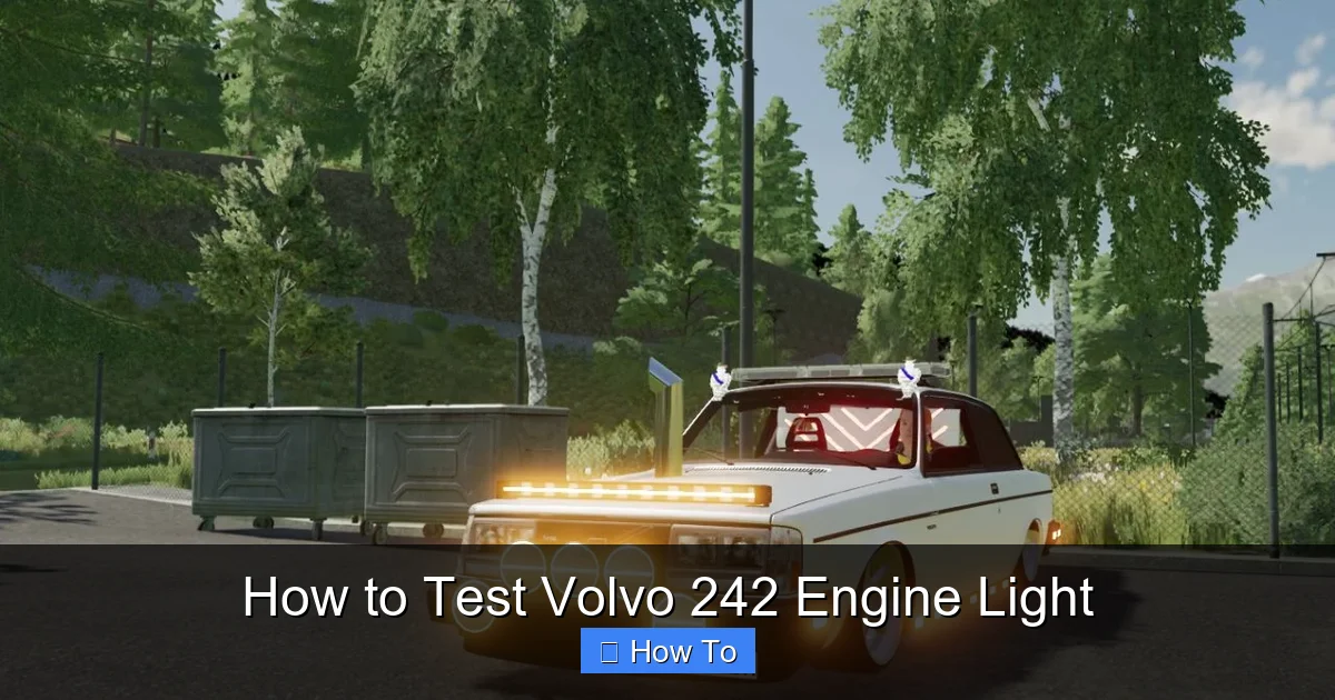 How to Test Volvo 242 Engine Light