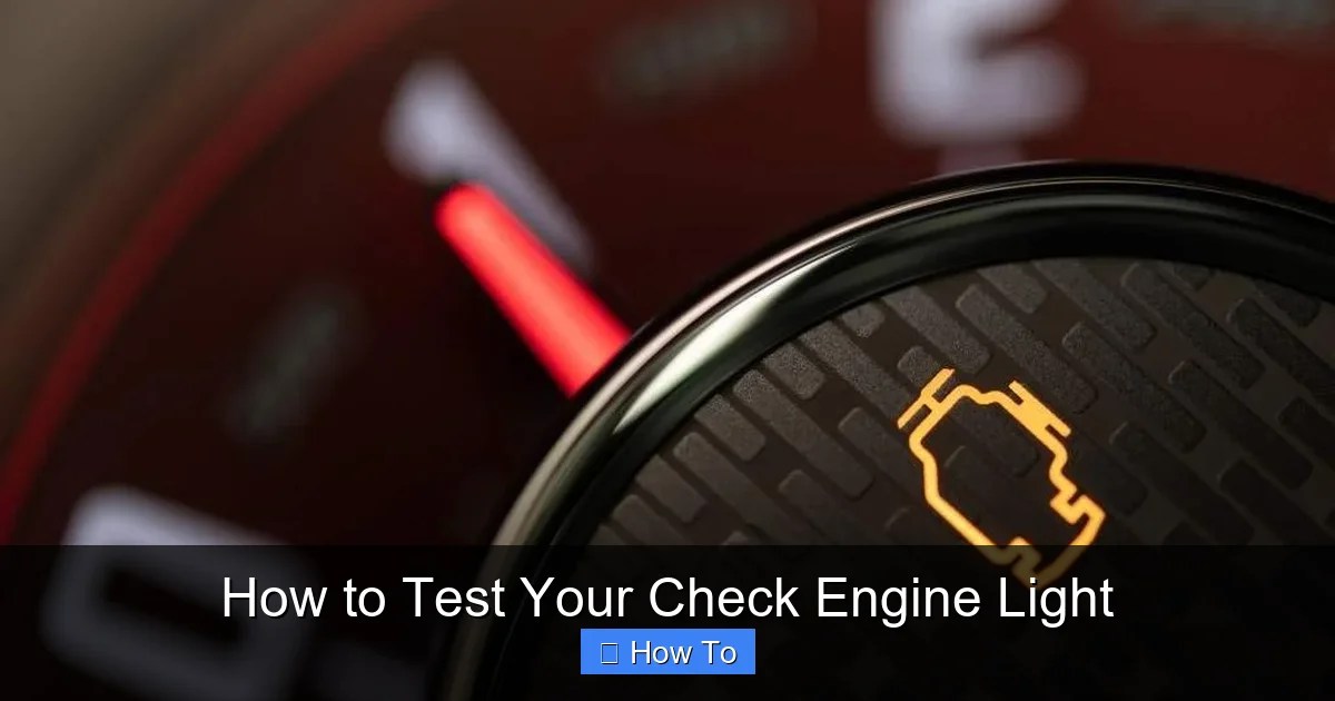 How to Test Your Check Engine Light