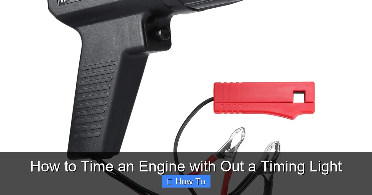 How to Time an Engine with Out a Timing Light