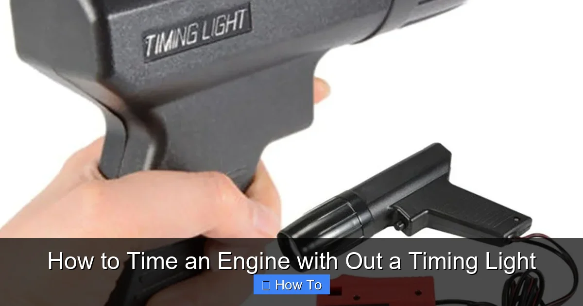 How to Time an Engine with Out a Timing Light