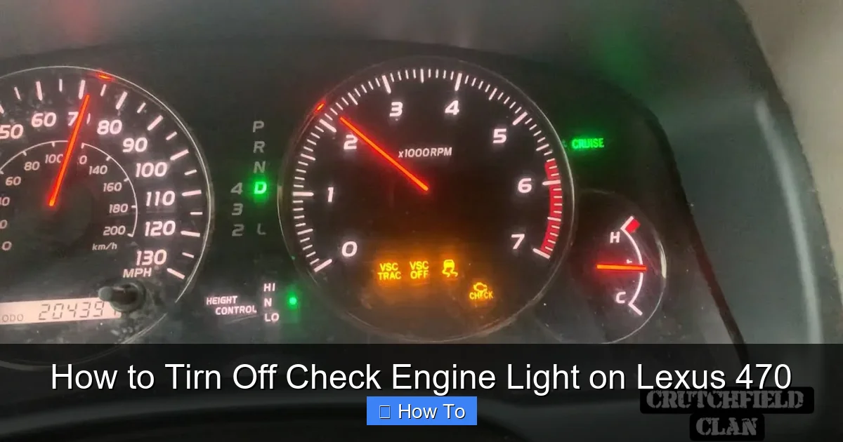 How to Tirn Off Check Engine Light on Lexus 470