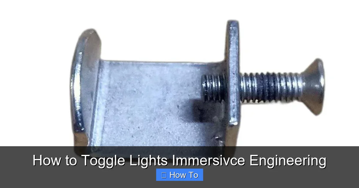 How to Toggle Lights Immersivce Engineering