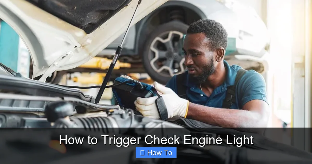How to Trigger Check Engine Light