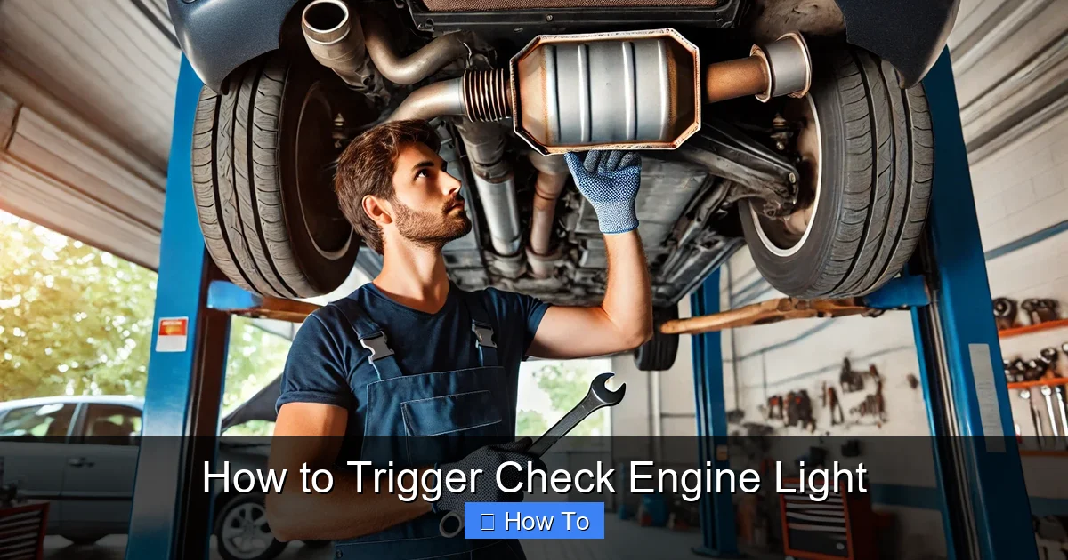 How to Trigger Check Engine Light