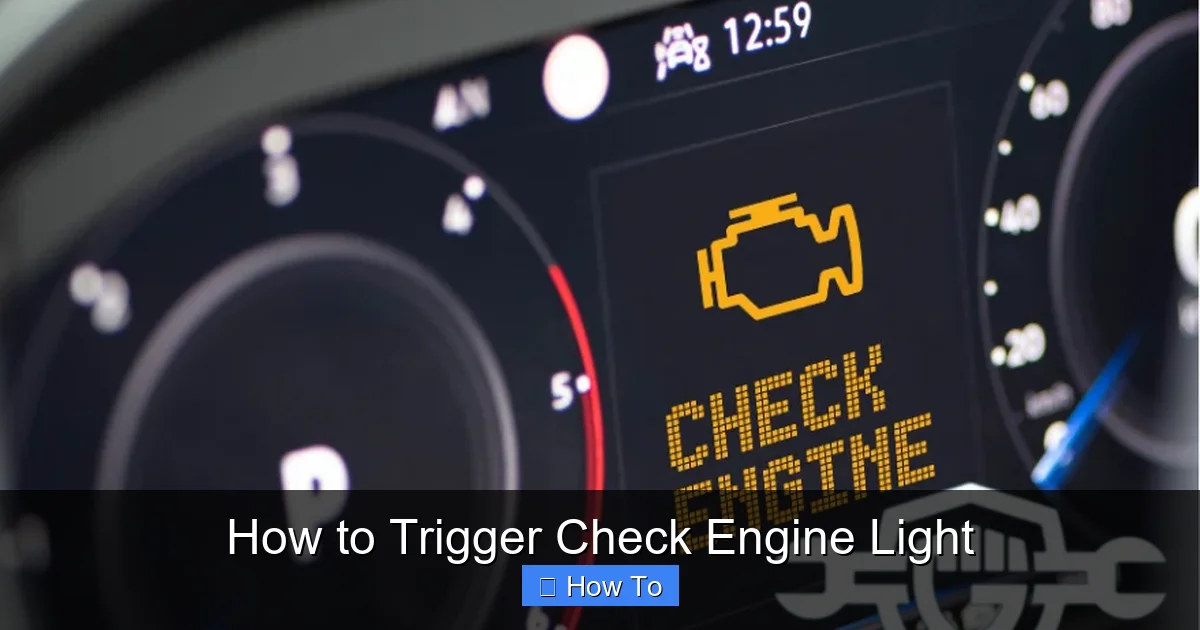 How to Trigger Check Engine Light