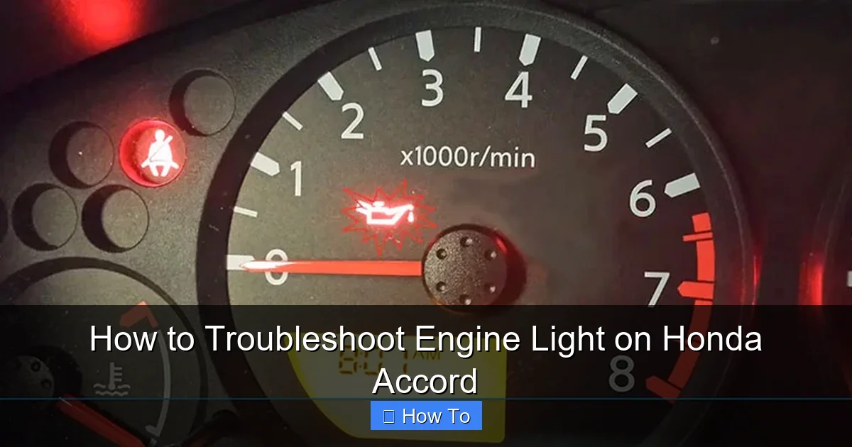 How to Troubleshoot Engine Light on Honda Accord