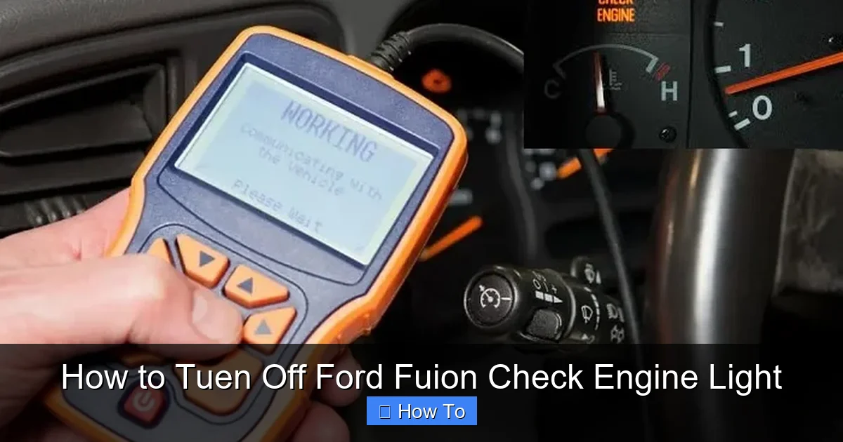 How to Tuen Off Ford Fuion Check Engine Light