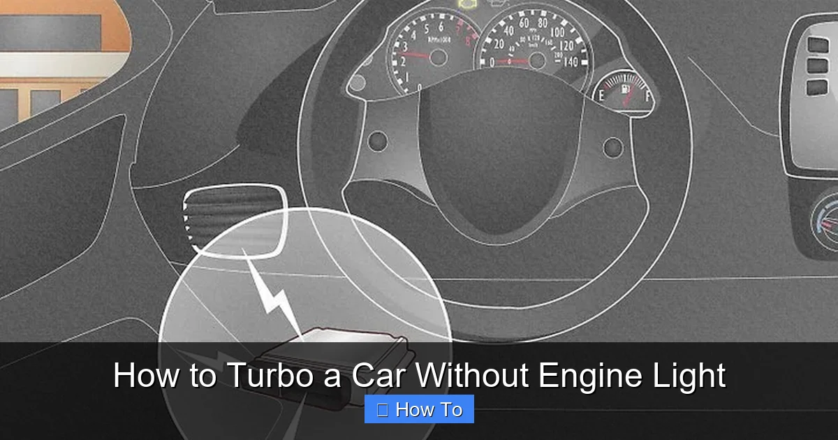 How to Turbo a Car Without Engine Light